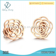 Free sample flower ring design,wide ring,rose gold finger ring